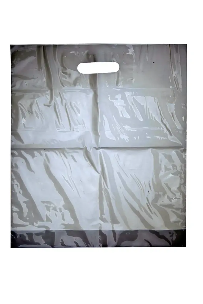 Tragetasche mit Griffloch 50my PE-LD opak weiss 380x460/80mm