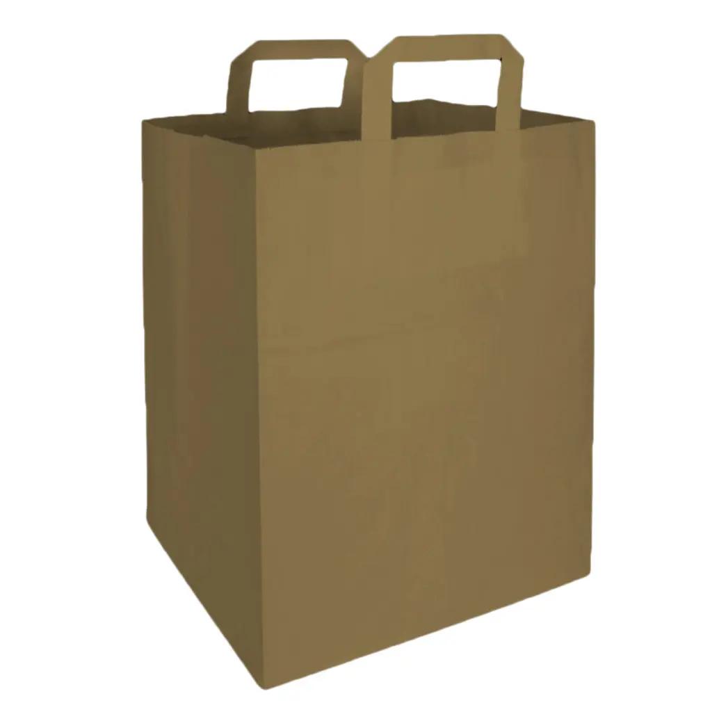 Tragetasche Papier braun (22+11x36cm)