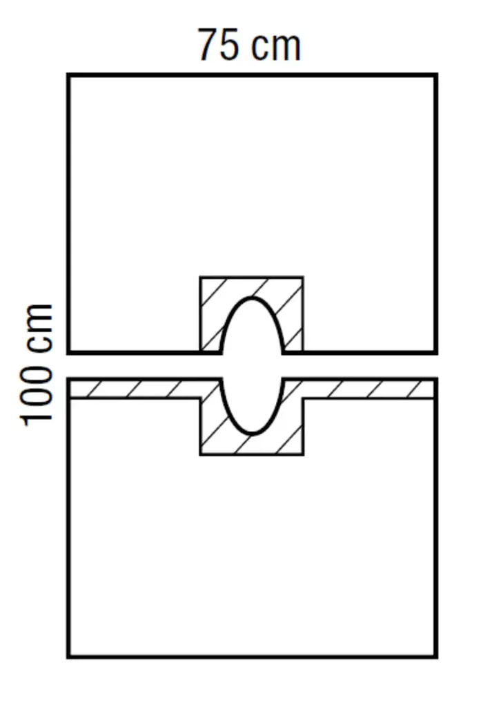 Lochtuch HALYARD BASICS (75x100cm, selbstklebend, Öffnung variabel sk)