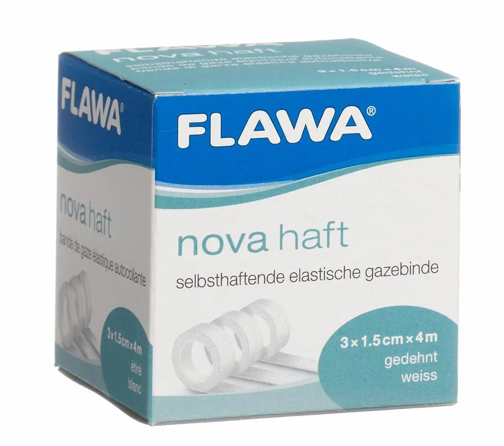 Fixierbinde selbsthaftend Nova Haft weiss (2.5cmx4m)