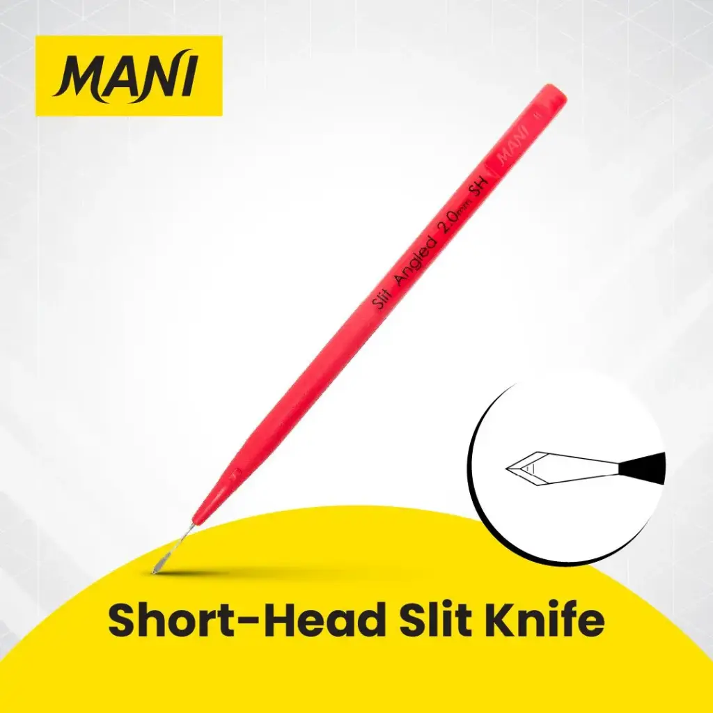 MANI Slit Knife 2.1 mm Angled (Short-Head)