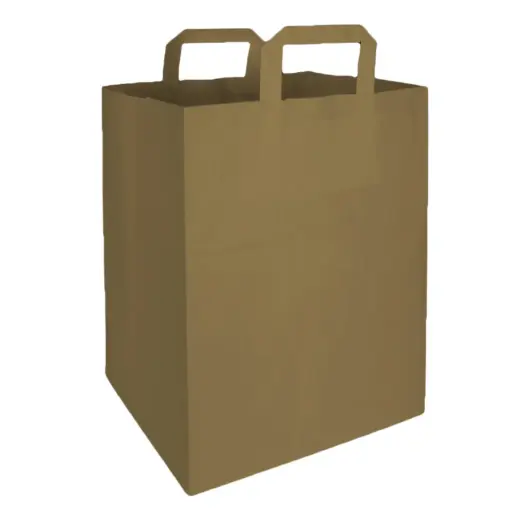 [161000320] Tragetasche Papier braun (22+11x36cm)